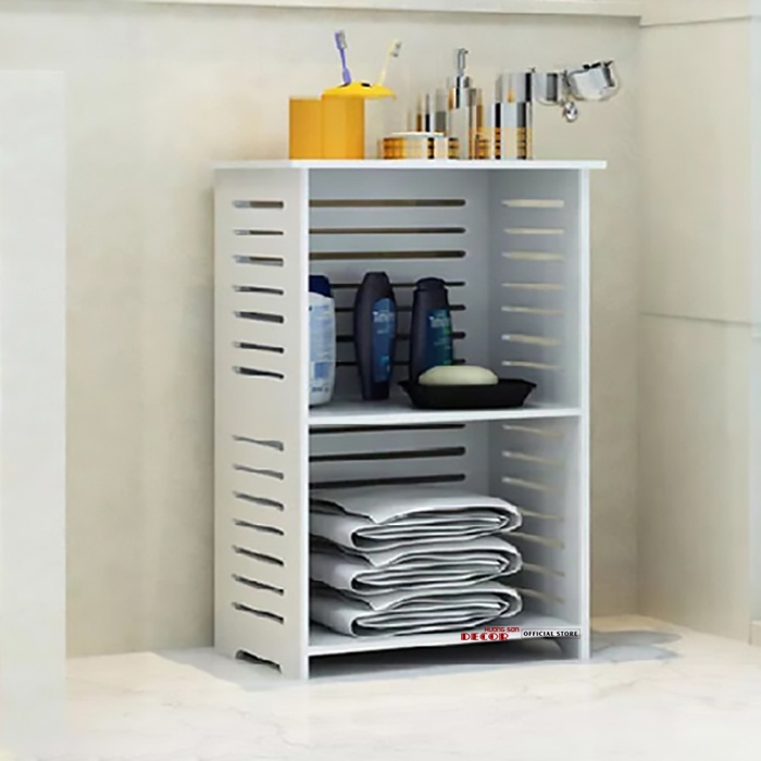 Tủ kệ đầu giường trang trí nhà chất liệu gỗ PVC mầu trắng sang trọng lịch thiệp