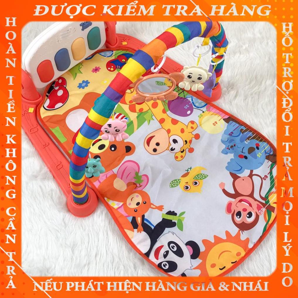 Thảm nhạc PIANO 9BABY cho bé nằm chơi cho đèn nhạc, đồ chơi treo - Bảo hành 6 tháng thachchien