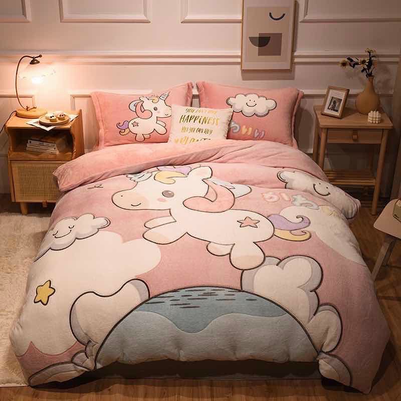 Set Bộ Vỏ Nỉ Nhung Tuyết Sữa 5D (12 Mẫu ) , Chất Nhung Mềm Êm, Giữ Ấm Tốt Cho Mùa Đông