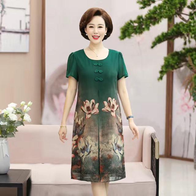 BIGSIZE– ĐẦM SUÔNG DỰ TIỆC TRUNG NIÊN, KIỂU ĐẦM SUÔNG BIGSIZE DÀNH CHO NGƯỜI MẬP, ĐẦM BIGSIZE TRUNG NIÊN U50, D3270