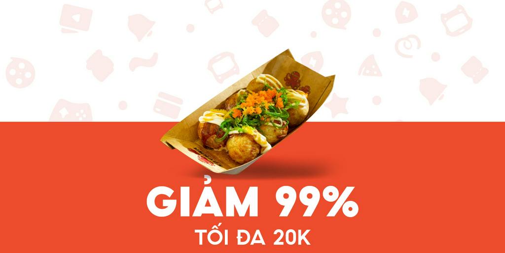 - Kochan Takoyaki - Giảm 20K Takoyaki Teritama (4 viên)