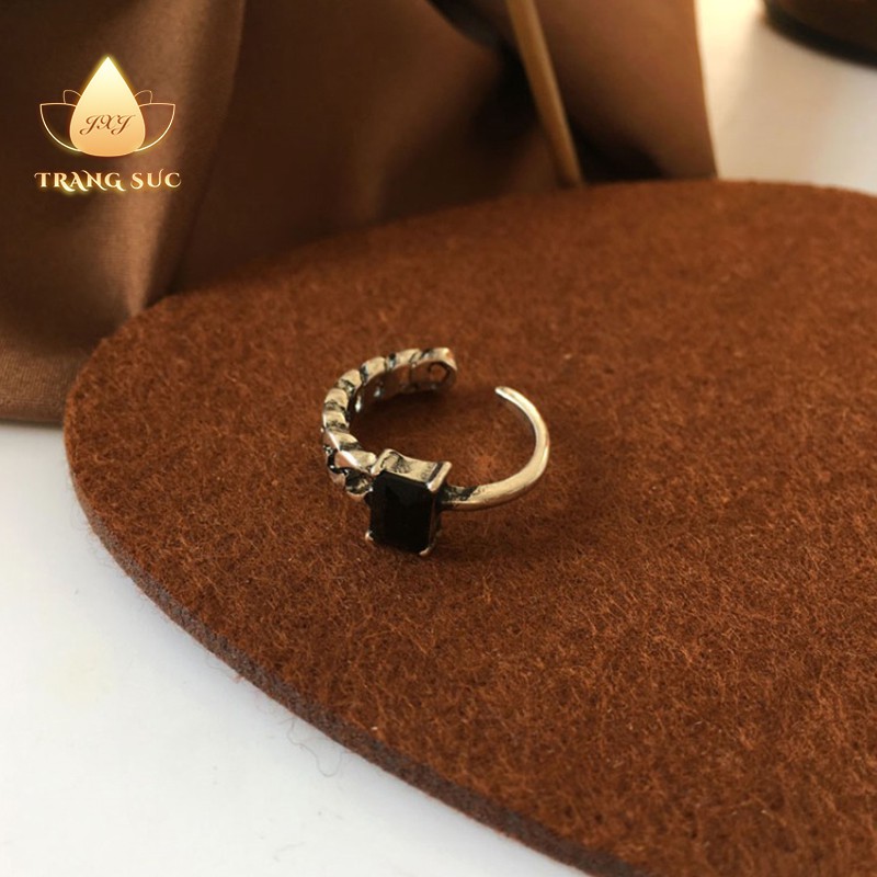 Nhẫn Nữ Hình dạng xoắn Nối Phong cách Âu Mỹ Làm như cũ Màu bạc Làm bằng tay Cổ điển NH-068