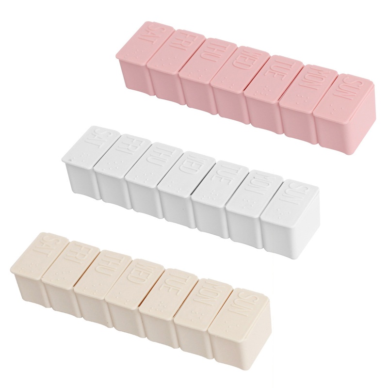 Set 2 Hộp Đựng Thuốc 7 Ngày Mang Đi Du Lịch Tiện Lợi Ốp