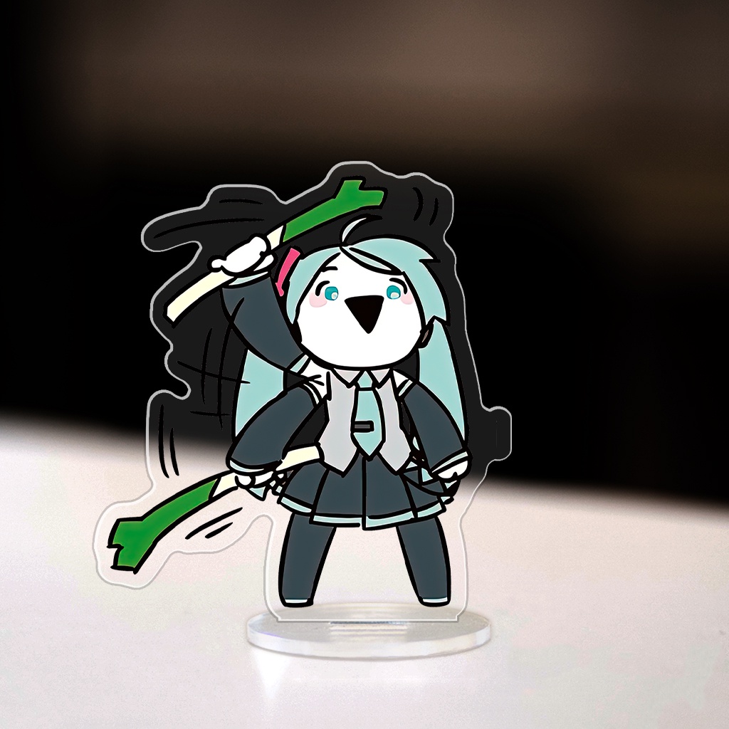 Standee Mô hình đứng Miku Hatsume đáng yêu trang trí góc học tập bàn làm việc cao 8cm