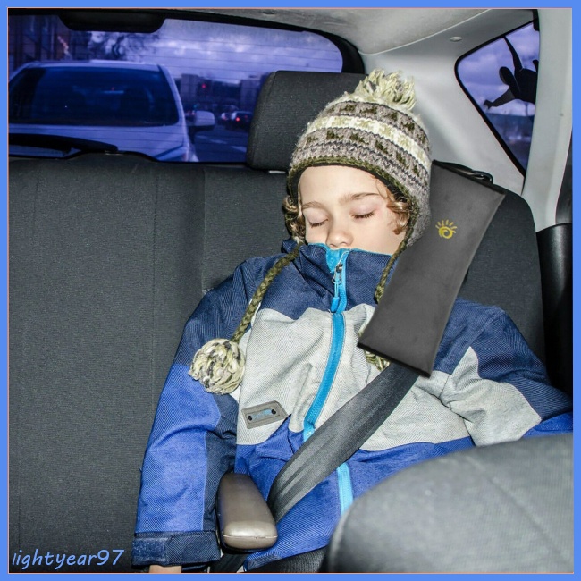 Gối Đệm Cổ Gắn Dây Đai An Toàn Xe Hơi Bằng Vải Bông Dễ Thương Tùy Chỉnh Cho Bé