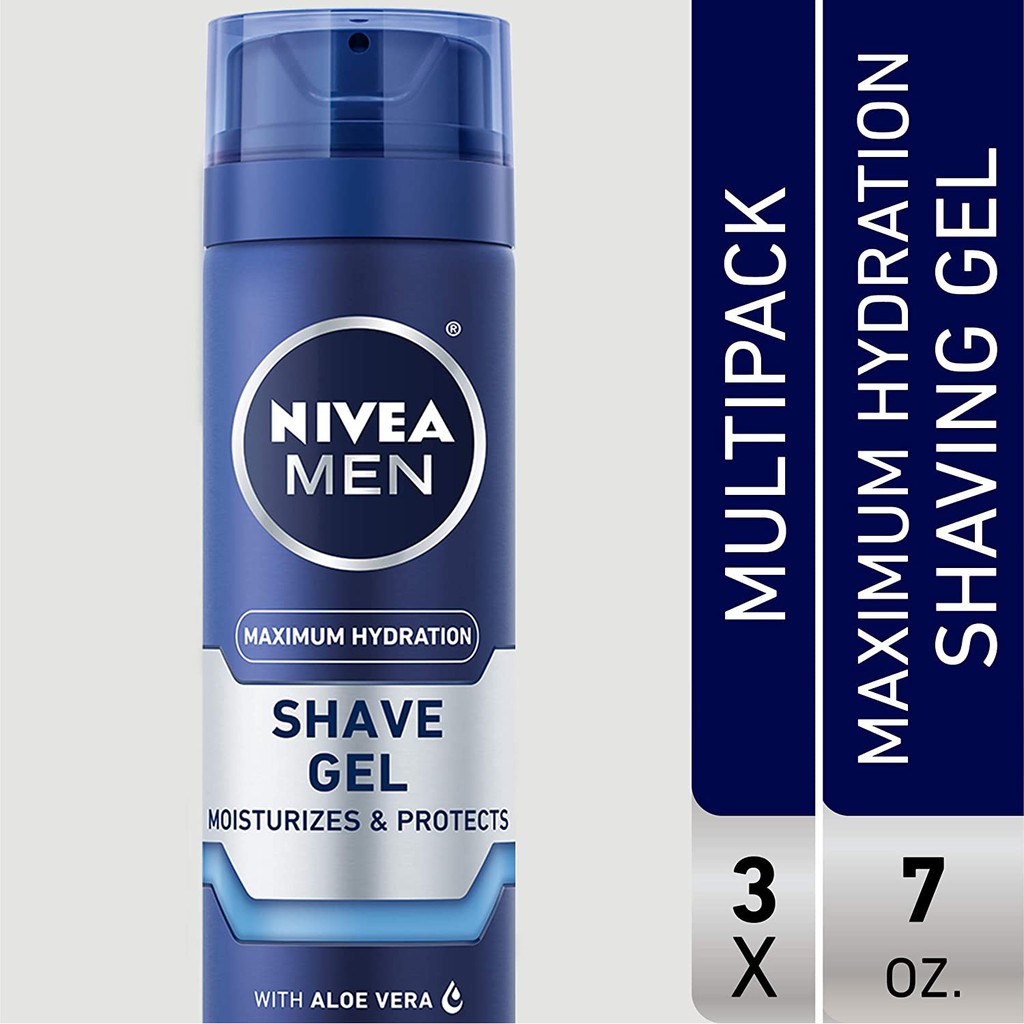 Gel cạo râu dưỡng ẩm da NIVEA Men Maximum Hydration Moisturizing Shaving Gel 198g (Mỹ)