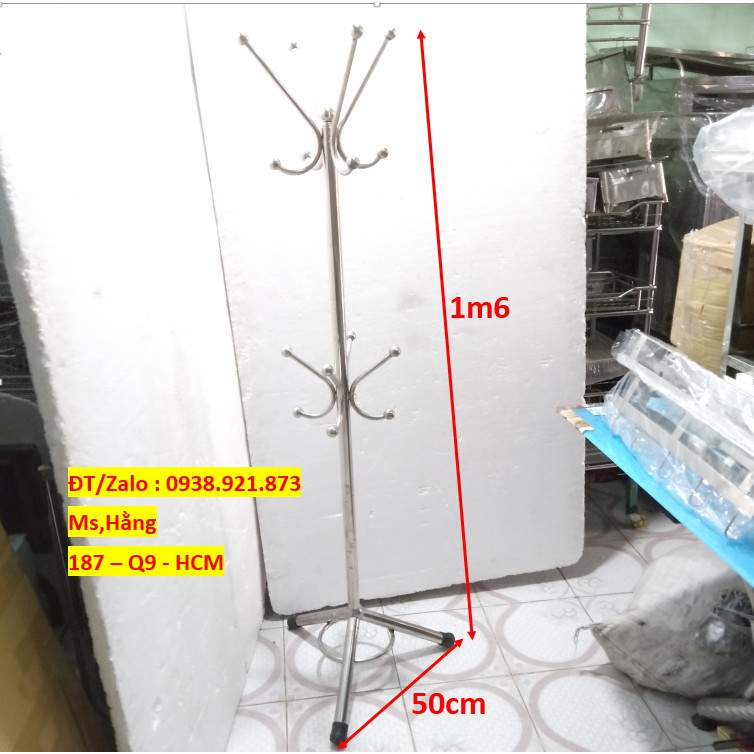 Giá Treo Quần Áo Đứng Inox Cao 1M6