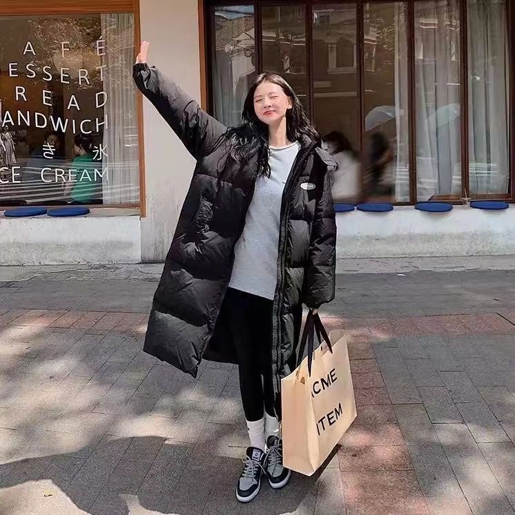 ÁO KHOÁC PHAO DÁNG DÀI MŨ TO ĐIỂM LOGO
