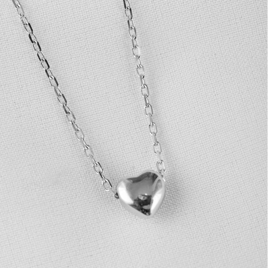 Dây Chuyền Bạc Blue Peach Micro Heart DC205