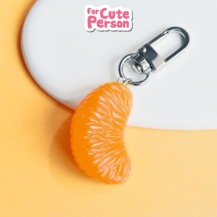 Móc Khoá Hình Múi Quýt Trang Trí Cặp Sách Túi Sách Làm Đồ Decor, Móc Chìa Khóa Dễ Thương Ngộ Nghĩnh Cute