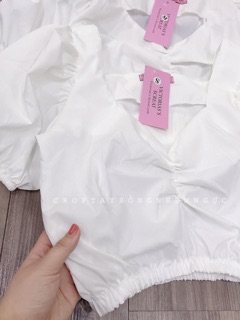 Áo croptop tay bồng