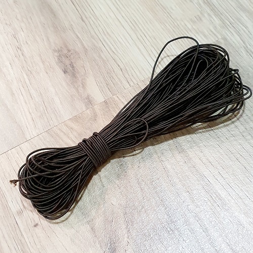 Cuộn Thun Chỉ Màu Nâu Dài 20 Mét Đường Kính Sợi 1MM Co Giãn Hợp Cho Bạn Làm Handmade Và May Mặc