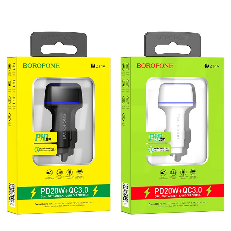 ✅CHÍNH HÃNG✅ Tẩu Sạc Xe Hơi Borofone BZ14A QC3.0, BZ-14A - 1 Cổng USB, 1 Cổng Type C, tẩu sạc điện thoại trên ô tô