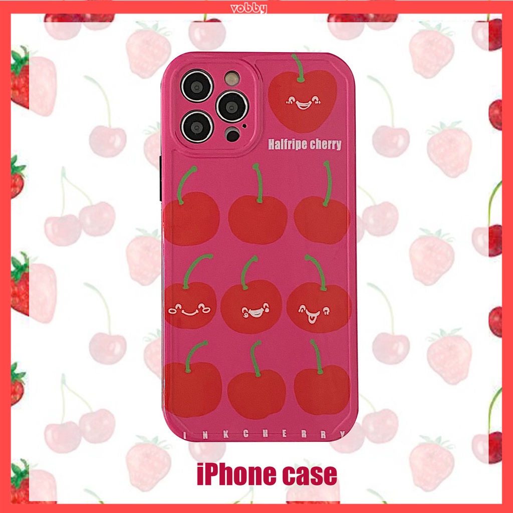 Mềm Ốp Điện Thoại Nhựa Dẻo Họa Tiết Hoạt Hình Cherry Dễ Thương Cho Iphone12 Mini 11 Pro Max 7 / 8plus Se2020 X / Xs Xr Xsmax