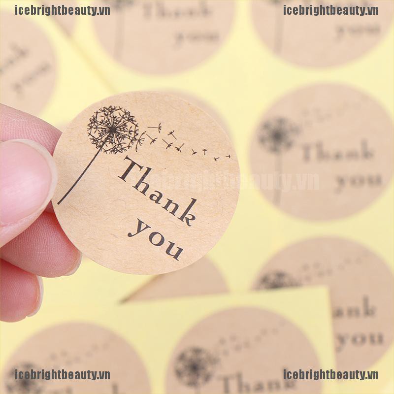 Set 120 sticker Niêm Phong Bao Bì In Chữ thank you