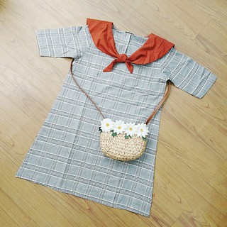 Đầm Thủy thủ caro
