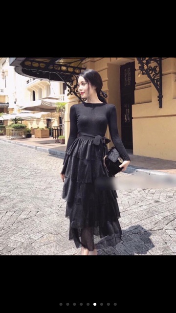 Chân váy voan nhũ 5 tầng dài siêu chảnh có video | BigBuy360 - bigbuy360.vn