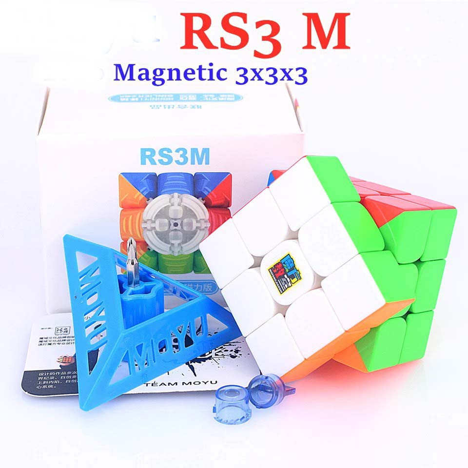 (Giá sỉ) Rubik 3x3 Nam Châm Moyu RS3M 3 Tầng Stickerless MF3RS V3 M (Hãng Mod)
