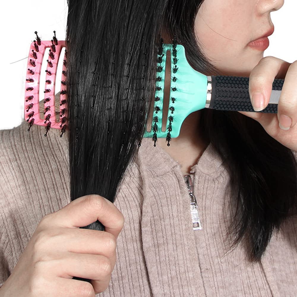 Lược Chải Tóc Sấy Khô / Tóc Xoăn Dày Dài Có Tay Cầm Thích Hợp Cho Tóc Ướt YK CRD