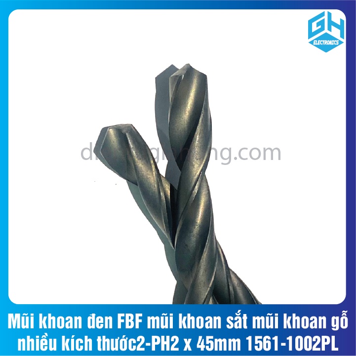 1 Cái Mũi khoan màu đen FBF loại mũi khoan gỗ mũi khoan sắt tùy chọn kích thướctừ 2mm đến 9,5mm