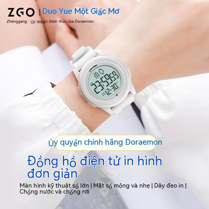 Đôrêmon đồng hồ chống rơi phát sáng đồng hồ nữ sinh đồng hồ điện tử không thấm nước mặt số nhẹ và đơn giản
