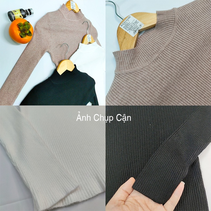 FREESHIP Áo len tắm nữ cổ 3 phân co giãn,mềm mịn nhiều màu, áo len tăm hàng Quảng Châu form ôm dáng freesize dưới 55kg