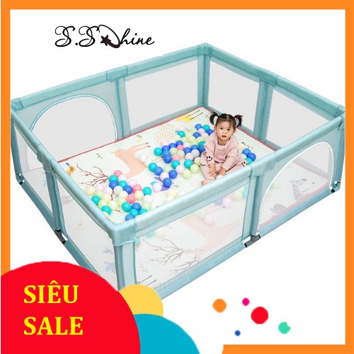 Quây cũi nhà bóng MOMMYKIDS MINH CHÂU Cho bé chống va đập,khung hợp kim chắc chắn18.2m,  1M5 X 1M5 và 1m2 x 1m8