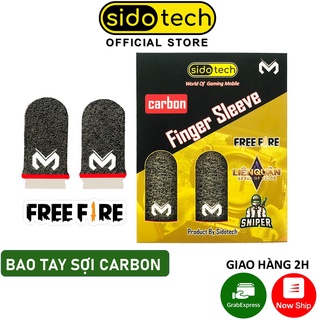 Bao tay chơi game FF chống mồ hôi SIDOTECH Memo Version 2 Finger Sleeve phiên bản găng tay cảm ứng siêu nhạy sợi carbon