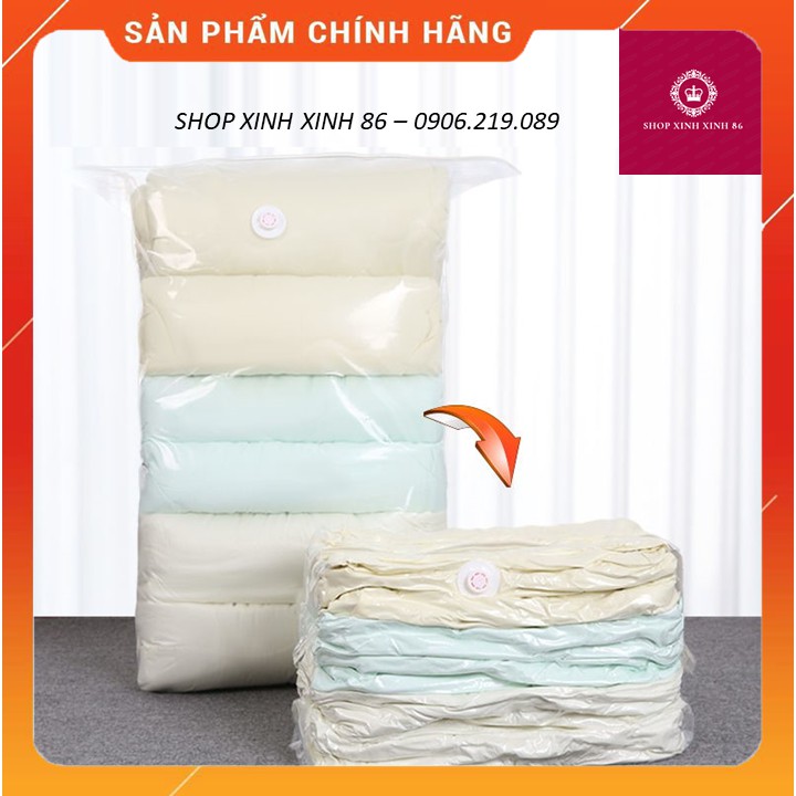 [HÀNG LOẠI 1 - GÍA SỐC] Túi Hút Chân Không Vuông Đáy Ép Tay - Dùng Bơm Đựng Quần Áo, Chăn Màn Chống Ẩm Mốc