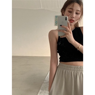 Áo croptop nữ basic, áo ba lỗ thun tăm Cherub