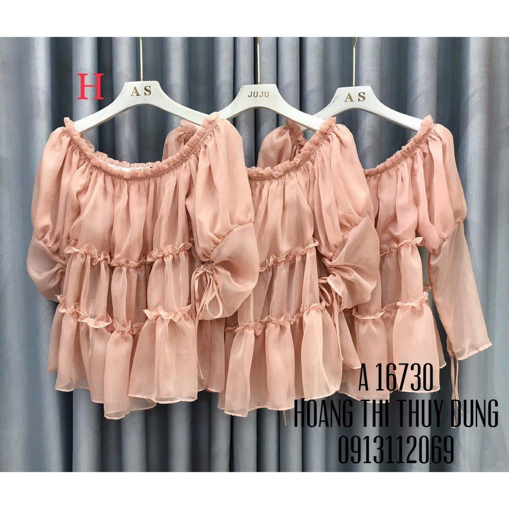 Áo Trễ Vai Von Xếp Tầng Công Chúa TTS0347
