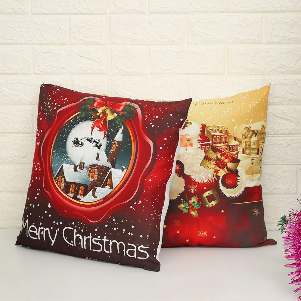 CONOPERY Vỏ Gối Sofa In Họa Tiết Giáng Sinh Dễ Thương