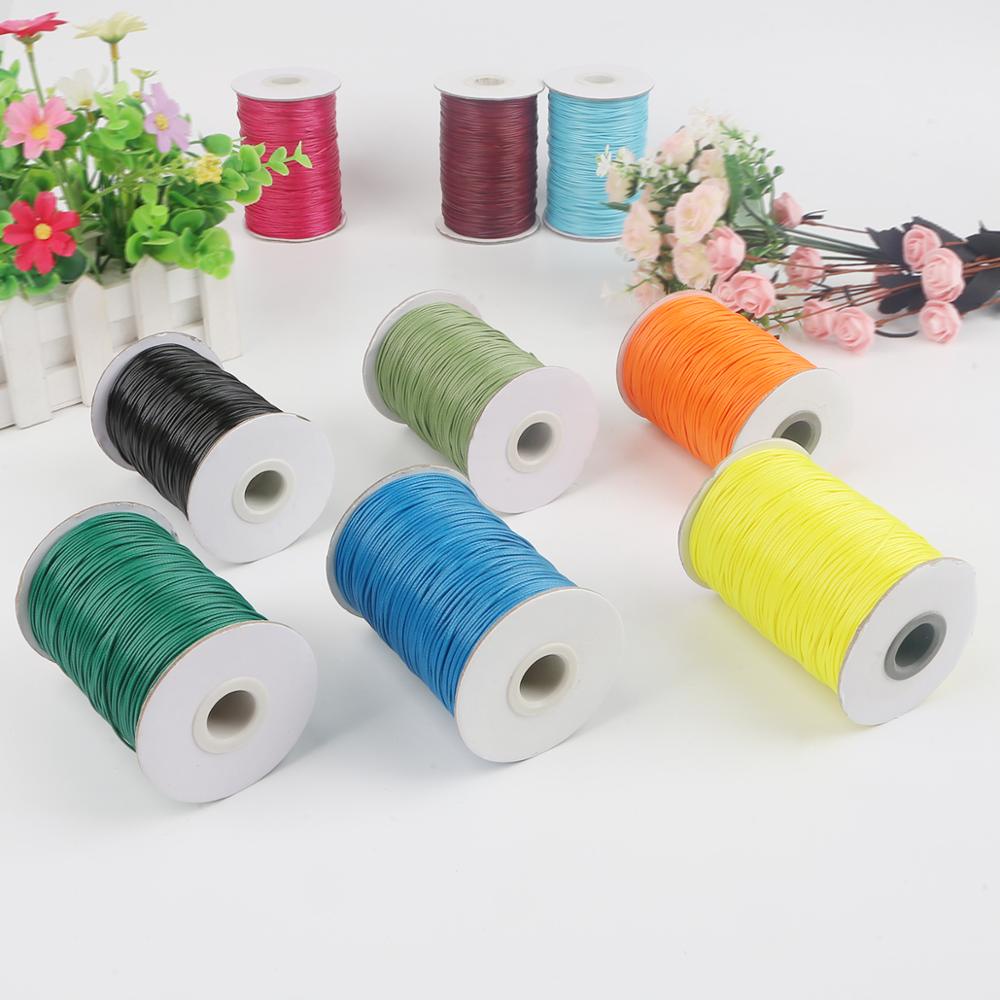 Cuộn dây cotton sáp 10m 1.5mm nhiều màu sắc dùng làm đồ trang sức