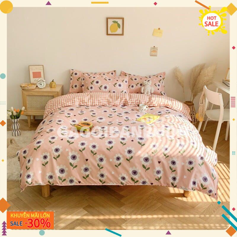 Bộ Chăn Ga Cotton POLY MẪU MẦM TIMchăn, ga, cotton, ga nệm, chăn ga, cotton poly, chăn nệm, chăn ga gối, bedding️