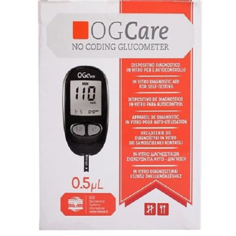 Máy thử tiểu đường OG Care  tặng kèm 25 que + 25 kim
