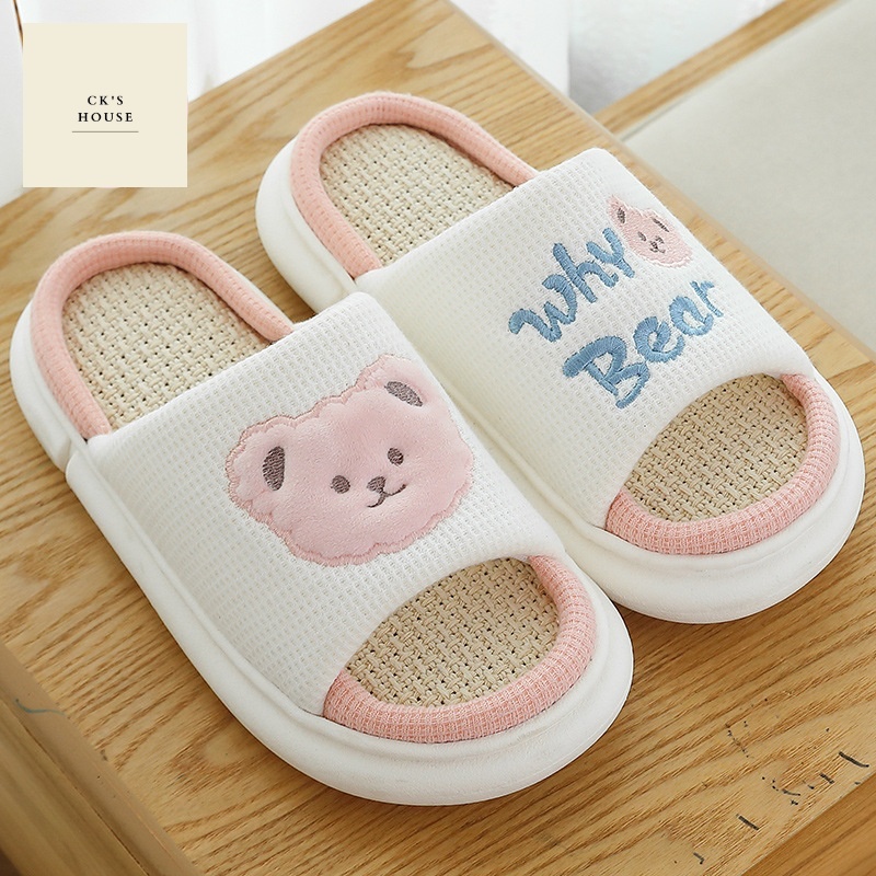 DÉP NỮ HOẠ TIẾT GẤU DÙNG TRONG NHÀ, VĂN PHÒNG, DẠO PHỐ CỰC ÊM, CỰC NHẸ 3 MÀU HÀN QUỐC
