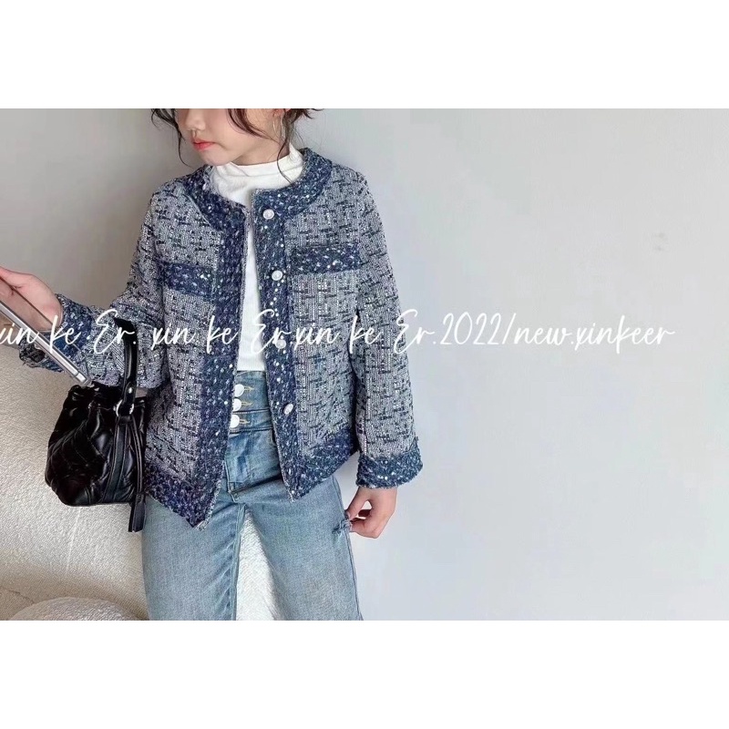 Áo khoác dạ bé gái size 5-13