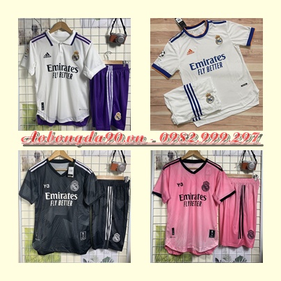 Bộ Quần Áo bóng đá CLB REAL MADRID 2022 - 2023 - Hàng Super Thái Chuẩn thi đấu