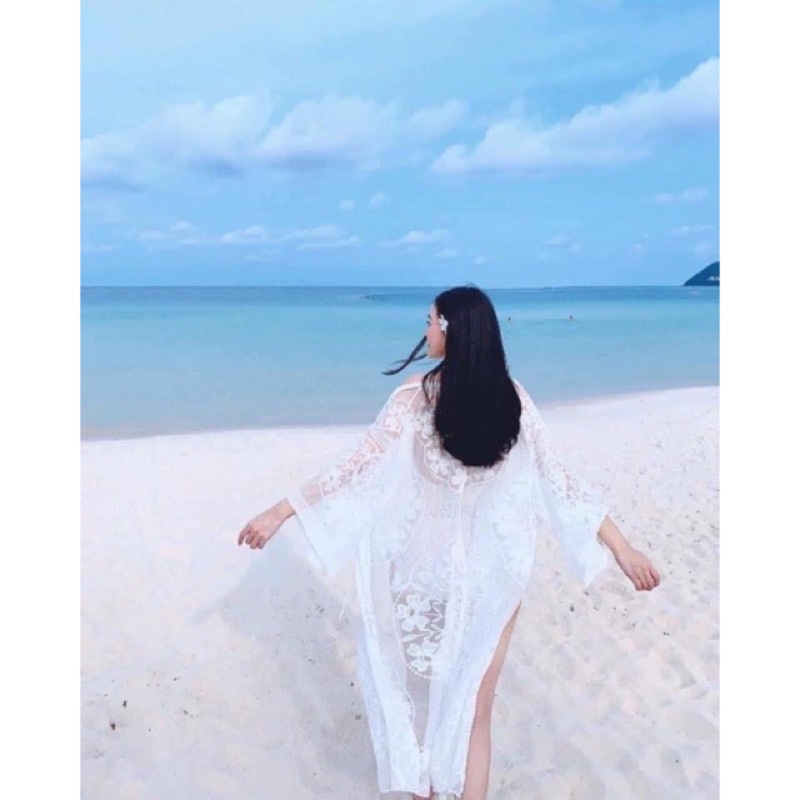 🍀Áo khoác Ren Lưới Hoa Đi Biển, Áo Khoác Ngoài Bikini