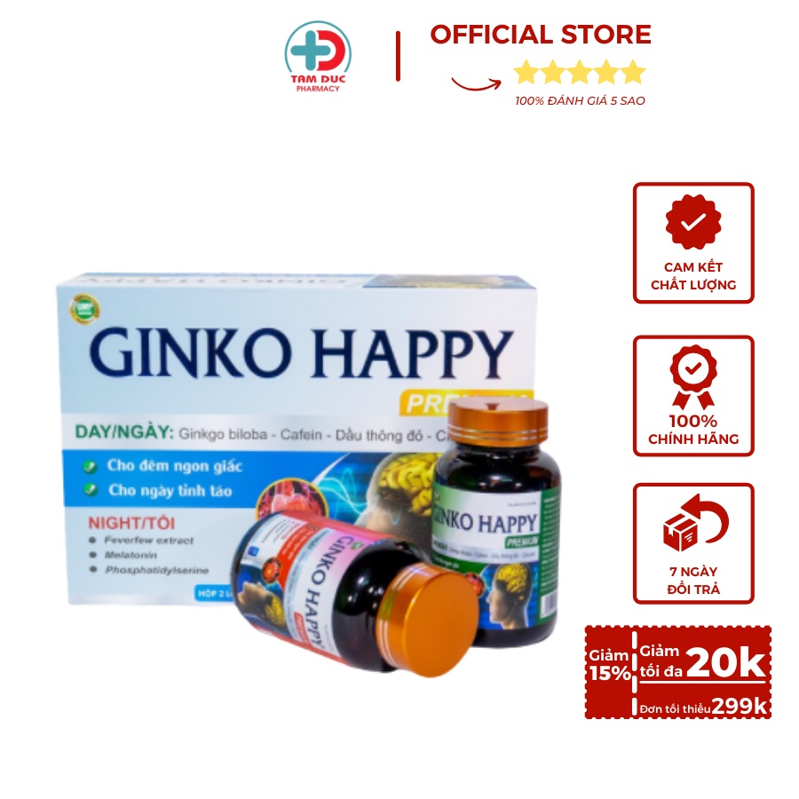Hoạt Huyết Ginko Happy Premium - Cho đêm ngon giấc, cho ngày tỉnh táo