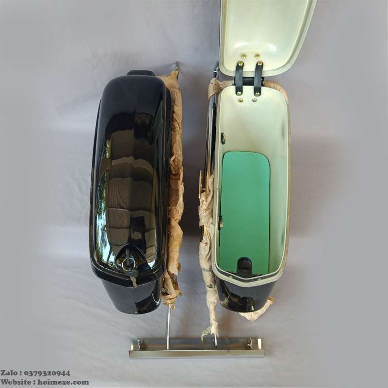 Cặp thùng hông xe máy màu đen rộng 13,5cm