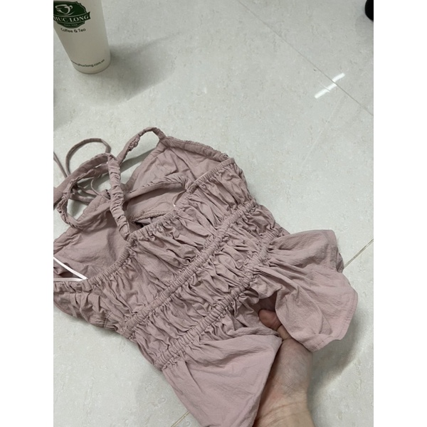 ÁO HAI DÂY LIBE MÀU HỒNG NEW 90%