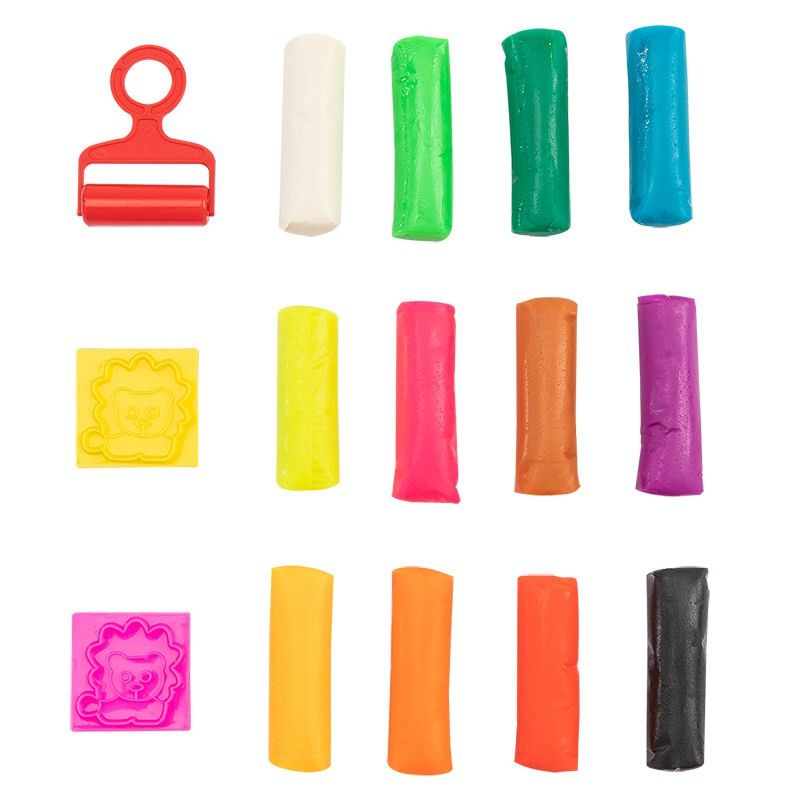 Đất nặn an toàn 12 màu + 3 khuân Deli 7022