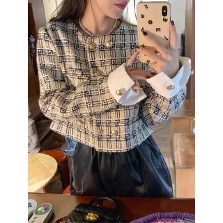 Order | Áo khoác dạ tweed cổ điển dáng ngắn