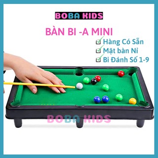 Bi a Mini mặt bàn bằng Nỉ - Kích thước bàn 10*24*45cm - Bi có đánh số từ 1 đến 10