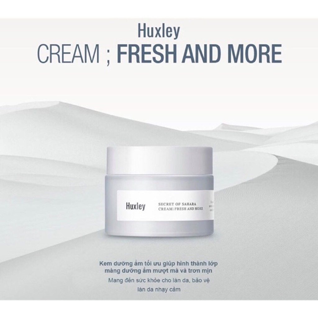 Kem Dưỡng Ẩm, Sáng Da Dạng Gel Huxley Cream; Fresh And More 50ml