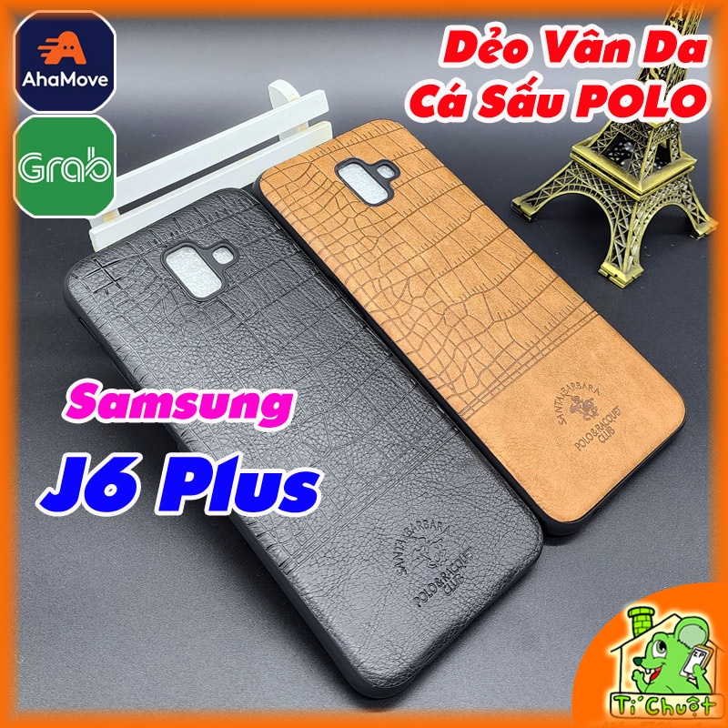 [Ảnh Thật] Ốp Lưng Samsung J6 Plus Dẻo Vân Da Cá Sấu SANTA POLO
