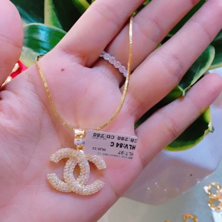 Dây chuyền nữ mặt chữ x đồng non