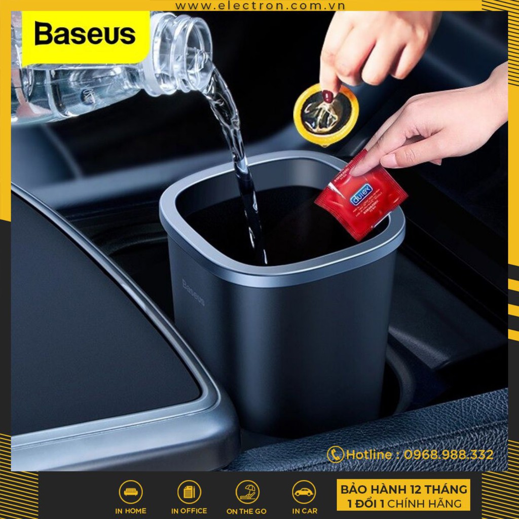 Bình đựng rác mini Baseus Dust-free Vehicle Mounted Trash Can dùng trên ô tô hoặc bàn làm việc