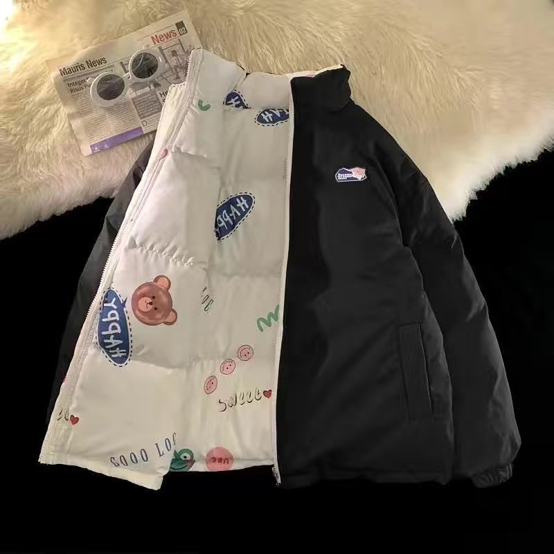 Áo khoác phao dày mang được hai mặt hàng đẹp QC